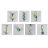 Dual Color Cotton Rope Pet Toy Set Durable Chew Rope Dental Care Teething Stick Interactive Training Dog Toys