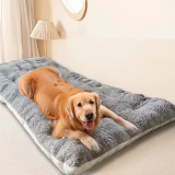 Winter Warm Plush Dog Bed Thickened Soft Pet Mat for Large Dogs Crate Pad Pet Supplies
