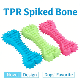 TPR Pet Dog Bone Chew Toy Eco-Friendly Rubber Bite Resistant Teeth Cleaning Molar Stick for Small Medium Dogs