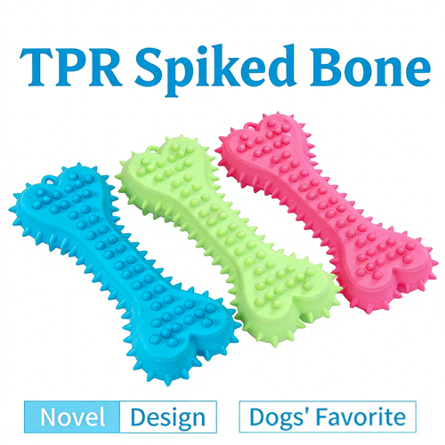 TPR Pet Dog Bone Chew Toy Eco-Friendly Rubber Bite Resistant Teeth Cleaning Molar Stick for Small Medium Dogs