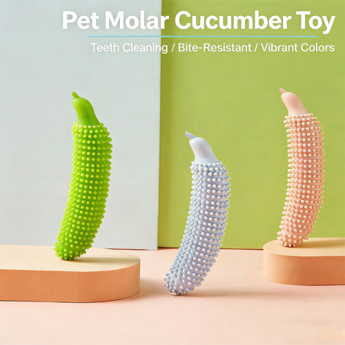 Cucumber Shape Dog Chew Toy Durable Teething Stick Bite Resistant Boredom Relief Pet Toy for Puppy Small Medium Dogs