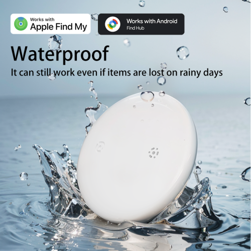 Dual-System Anti-Loss Tracker, Works with Apple Find My & Android, Global Location Tag for Keys Bags Pets