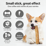 Natural Coffee Wood Dog Chew Stick Durable Teeth Cleaning Boredom Relief Anti-Destructive Chew Pet Toy