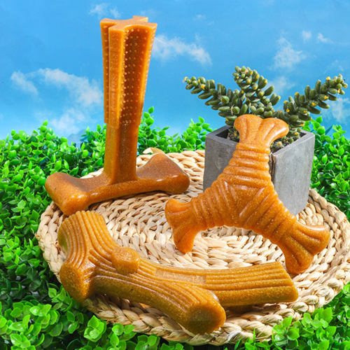 Dog Bone Chew Toy Antler Molar Stick Bite Resistant Teeth Cleaning Self-Playing Boredom Relief Pet Supplies