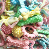 Macaron Color TPR Pet Chew Toy Bite Resistant Teeth Grinding Dental Toy for Dogs Cats Pet Supplies