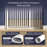 Extra Tall Anti-Cat Gate Pet Barrier Narrow Spacing No Drilling Dog Cat Fence for Indoor Balcony