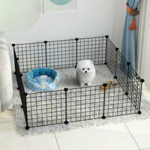 Indoor Pet Fence Dog Cat Rabbit Isolation Barrier Detachable Pet Playpen Cage for Small Dogs Cats