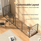 Indoor Anti-Escape Dog Fence Pet Cage Isolation & Toilet Training Pen for Small Medium Dogs