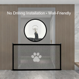 No Drilling Pet Isolation Fence Portable Foldable Dog Barrier Net Safety Protection Mesh