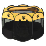 Octagonal Pet Playpen Foldable Pet Tent Oxford Fabric Scratch Resistant Dog Cat Cage Whelping Nest