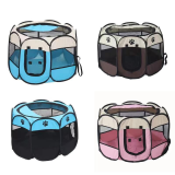 Octagonal Pet Playpen Foldable Pet Tent Oxford Fabric Scratch Resistant Dog Cat Cage Whelping Nest