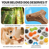 Wood Plastic Antler Dog Chew Toy Durable Molar Stick Bite Resistant Boredom Relief Pet Toys for Puppy Small Medium Large Dogs