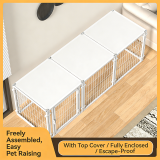 Fully Enclosed Dog Fence Cage Freely Combined Pet Pen for Small Medium Large Dogs Indoor Dog House