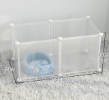Indoor Pet Dog Fence with Toilet Area Freely Combined Dog Cat Cage Isolation Barrier for Small Medium Dogs
