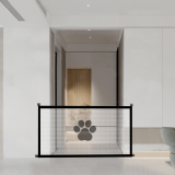 No Drilling Pet Isolation Fence Portable Foldable Dog Barrier Net Safety Protection Mesh