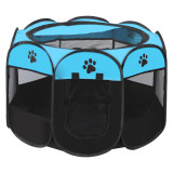 Octagonal Pet Playpen Foldable Pet Tent Oxford Fabric Scratch Resistant Dog Cat Cage Whelping Nest