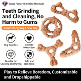 Durable Dog Bone Chew Toy Teeth Cleaning Molar Stick Bite Resistant Interactive Pet Toys for Small Medium Dogs
