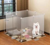Indoor Pet Dog Playpen House Dog Crate with Toilet Area Small Dog Fence Gate for Teddy