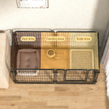 Indoor Anti-Escape Dog Fence Pet Cage Isolation & Toilet Training Pen for Small Medium Dogs