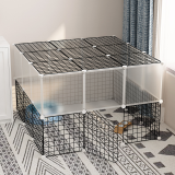 Indoor Pet Fence & Dog Cage Freely Combined Isolation Gate Dog House Barrier for Small Medium Dogs