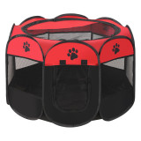 Octagonal Pet Playpen Foldable Pet Tent Oxford Fabric Scratch Resistant Dog Cat Cage Whelping Nest