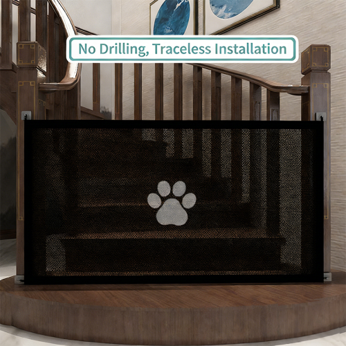 No Drilling Pet Isolation Fence Portable Foldable Dog Barrier Net Safety Protection Mesh