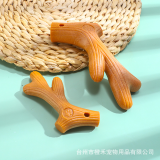 Wood Plastic Antler Dog Chew Toy Durable Molar Stick Bite Resistant Boredom Relief Pet Toys for Puppy Small Medium Large Dogs