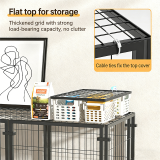 Fully Enclosed Dog Fence Cage Freely Combined Pet Pen for Small Medium Large Dogs Indoor Dog House