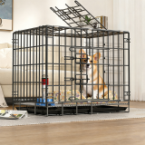 Foldable Dog Cage for Small Medium Large Dogs Heavy Duty Thickened Pet Crate Portable Dog House Cat Cage