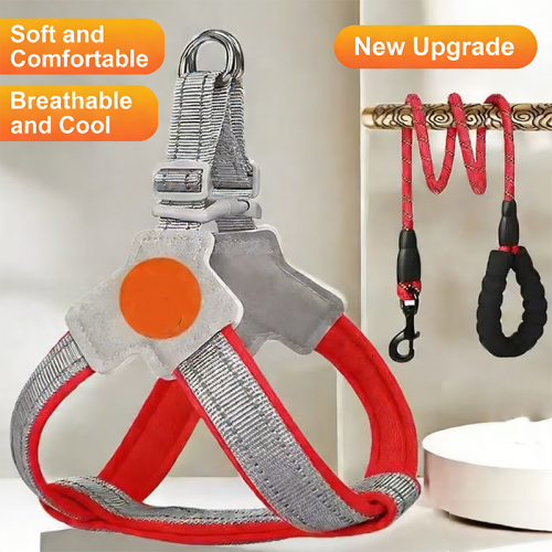 Reflective Dog Harness Vest Type Anti-Pull Breathable Pet Chest Harness for Outdoor Walking
