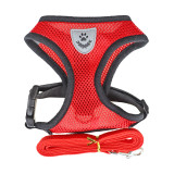 Vest Type Dog Harness and Leash Set Outdoor Walking Anti-Pull Pet Chest Strap