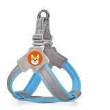 Reflective Dog Harness Vest Type Anti-Pull Breathable Pet Chest Harness for Outdoor Walking