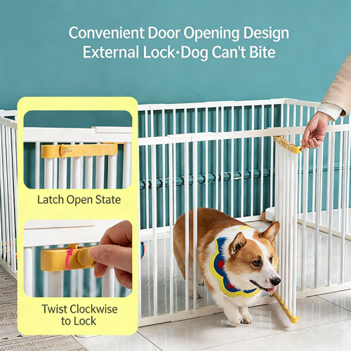 ndoor Dog Cage Metal Pet Fence Barrier Isolation Gate for Small Medium Dogs