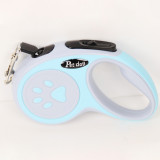 Retractable Dog Leash Anti-Punch Extendable Pet Walking Leash with Paw Print for Small Medium Dogs