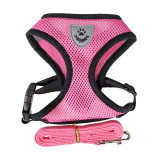 Vest Type Dog Harness and Leash Set Outdoor Walking Anti-Pull Pet Chest Strap