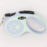 Retractable Dog Leash Anti-Punch Extendable Pet Walking Leash with Paw Print for Small Medium Dogs