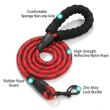 Explosion-Proof Reflective Dog Leash Pet Walking Lead for Medium Large Dogs