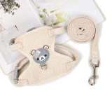 Adjustable Vest Type Pet Harness Breathable Dog Leash Set for Small Dogs Cats Rabbits