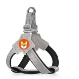 Reflective Dog Harness Vest Type Anti-Pull Breathable Pet Chest Harness for Outdoor Walking