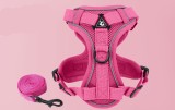Vest Style Dog Harness Reflective Breathable Pet Cat Chest Strap Walking Leash