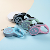 Retractable Dog Leash Anti-Punch Extendable Pet Walking Leash with Paw Print for Small Medium Dogs