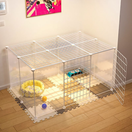 Indoor Pet Fence Dog Cat Cage, Small Animal Playpen Isolation Gate for Small Medium Dogs Puppy Kitten
