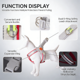 Reflective Dog Harness Vest Type Anti-Pull Breathable Pet Chest Harness for Outdoor Walking