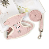 Adjustable Vest Type Pet Harness Breathable Dog Leash Set for Small Dogs Cats Rabbits