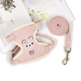 Adjustable Vest Type Pet Harness Breathable Dog Leash Set for Small Dogs Cats Rabbits