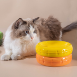 Elevated Ceramic Cat Bowl, High Foot Pet Food Water Bowl Durable Feeding Basin for Cats Small Dogs