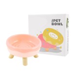 Donut Shaped Pet Bowl Large Caliber Elevated Cat Bowl Cute Non-slip Food Water Bowl for Cats Dogs
