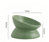 Elevated Ceramic Tilted Cat Bowl Neck Protection Anti-Slip Anti-Tipping Pet Bowl for Cats 
