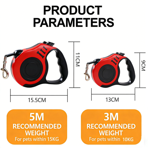 Automatic Retractable Pet Leash, Extendable Dog Cat Walking Traction Rope Portable Pet Leash