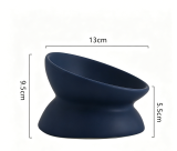 Elevated Ceramic Tilted Cat Bowl Neck Protection Anti-Slip Anti-Tipping Pet Bowl for Cats 